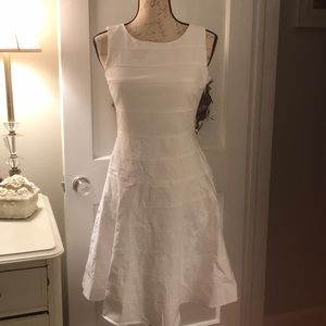 Calvin Klein, white, sleeveless, summer dress. S4